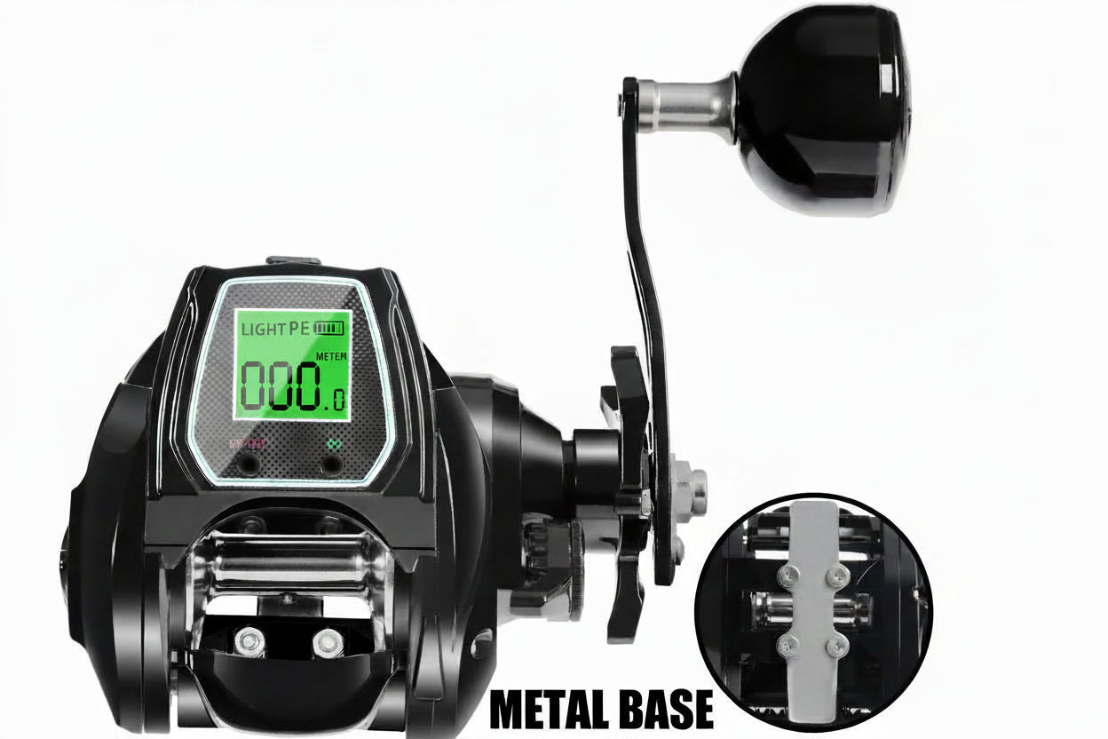Performance Series - Electronic Fishing Reel W/ Trolling Metal Base - THEREELDEAL